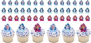 DecoPac Frozen II Rings, Cupcake Decorations Featuring Elsa, Anna, And Olaf For Birthday And Christmas Celebrations - 24 Count (Pack of 2)