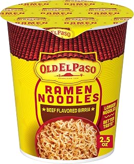 Old El Paso Ramen Noodles, Beef Flavored Birria, Microwave Soup Cup, 2.5 oz