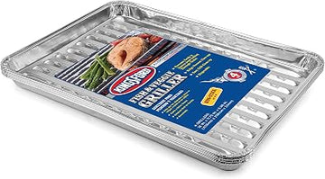 Grilling Fish and Veggie Aluminum Grill Liners | Premium BBQ Liners, Grill Disposable Aluminum, BBQ Accessories, Barbecue Accessories, Kingsford Grill Liners |16" x 11.75" x 0.88", 24 Ct