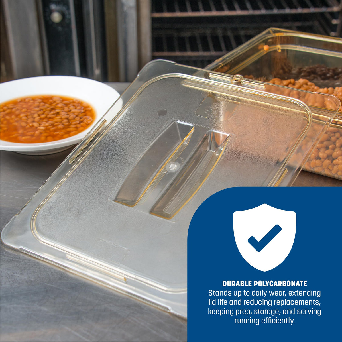Carlisle FoodService Products Half Size 1 pack / Amber / Modern Lids