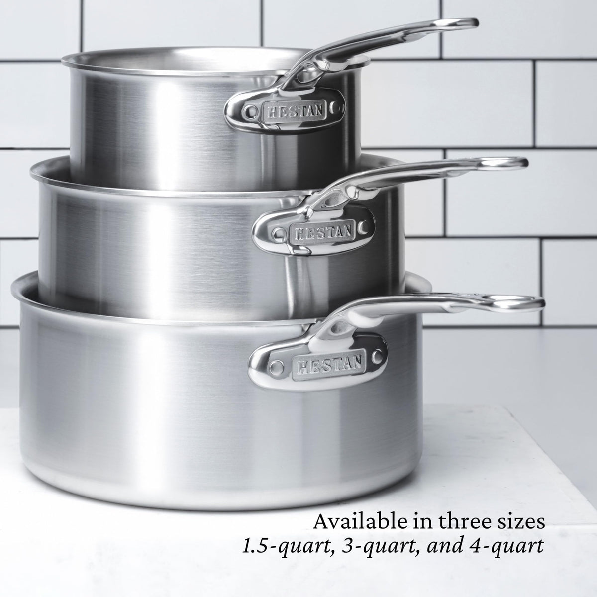 Thomas Keller Insignia by - Stainless Steel 4 Quart Sauce Pot by Hestan – 4 Quarts, Stainless Steel, Model 31019