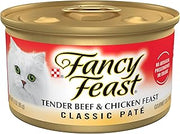 Purina Fancy Feast Tender Beef and Chicken Grain Free Pate (24) Pack 3 oz
