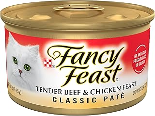 Purina Fancy Feast Tender Beef and Chicken Grain Free Pate (24) Pack 3 oz
