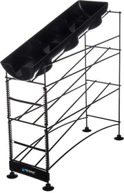 San Jamar 4 Tiers / Open Frame / Black Food Dispensers
