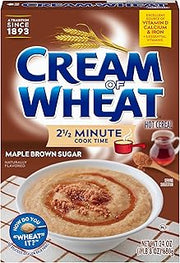 Cream of Wheat Hot Cereal, Maple Brown Sugar, 2 1/2 Minute Cook Time, 24 Ounce (Pack of 12)