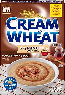 Cream of Wheat Hot Cereal, Maple Brown Sugar, 2 1/2 Minute Cook Time, 24 Ounce (Pack of 12)
