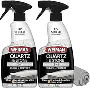 Weiman Quartz Countertop Cleaner and Polish (2 Pack w/Micro Towel) Clean and Shine Your Quartz Countertops Islands and Stone Surfaces with Ultra Violet Protection