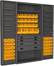 Durham DCBDLP584RDR-95 Bin Cabinet, 72" Overall Height, 36" Overall Width, Total Number of Bins 58