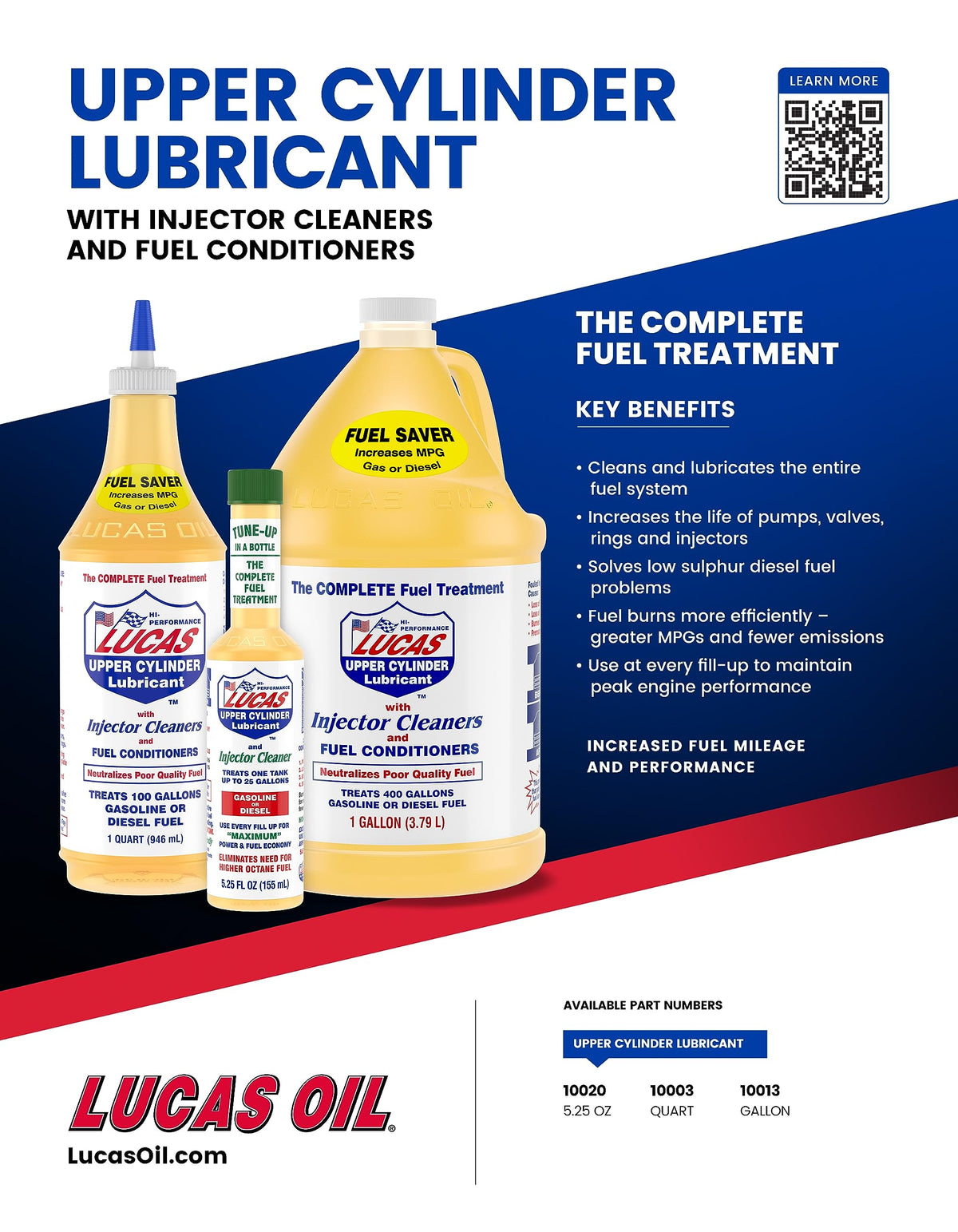 Lucas Oil 1 / 5.25 Fluid Ounce / No Color Fuel Additives