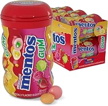 Mentos Mixed Fruit Sugar Free Gum, 50 count per pack -- 36 per case.