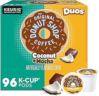 The Original Donut Shop Duos Coconut + Mocha Keurig Single-Serve K-Cup Pods, Medium Roast Coffee, 96 Count
