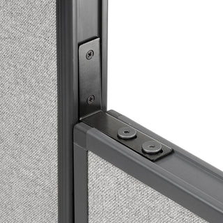 Office Panels High-Low Straight Connector Kit by Global Industrial – Steel, Black, Model OFP557R