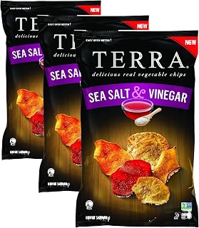 Terra Vegetable Chips, Sea Salt and Vinegar, 5 oz (Pack of 3)