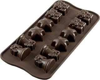 Silikomart Platinum Silicone Praline Chocolate Mold, Brown