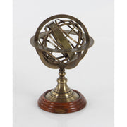 Vinatge Engraved Brass Tabletop Armillary Nautical Sphere Globe by Medieval Replicas – 10.5", Brass, Model 7764323