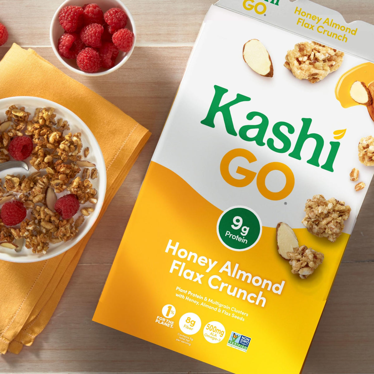 GO Breakfast Cereal by Kashi – 14 Ounce (Pack of 4), Crunch! Honey Almond Flax, Pack of 4, Model 18627703396