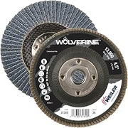 Weiler 31349 4-1/2" Wolverine Abrasive Flap Disc, Conical (TY29), Phenolic Backing, 36Z, 5/8"-11 UNC NUT