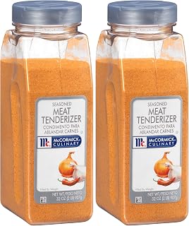 McCormick Culinary Seasoned Meat Tenderizer, 32 oz - One 32 Ounce Container of Meat Tenderizer Seasoning, Blended for Chefs to Create Flavorful Meat Dishes (Pack of 2)