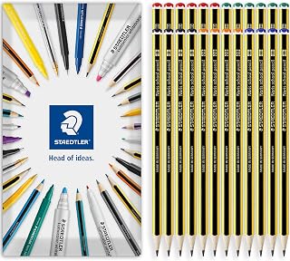 STAEDTLER 121 Noris School Pencil - Break Resistant Leads - Class Pack of 24 Pencils in Envelope Gift Packaging (Full Range of Grades)