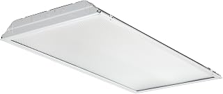 Lithonia Lighting 2GTL4 5000LM LP840 2-Foot by 4-Foot White LED Lay-in Troffer with Prismatic Lens, 4000K, 5000 Lumens