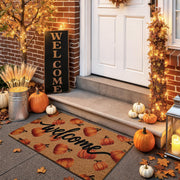 Kelarea Welcome Doormat, Pumpkin Design, 17 x 29 Inches