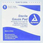 Medique Gauze Pad, Sterile, 12 Ply Cotton, PK25, 62073, 4" x 4"