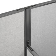 Three Way High Low Kit for Two 64" High Panel by Global Industrial – Steel, Black, Model 240258R