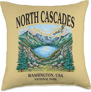 North Cascades National Park Washington USA Throw Pillow