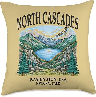 North Cascades National Park Washington USA Throw Pillow