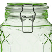 Bleeker Glass Canister by 10 Strawberry Street – Large, Set of 2, 91.0 fluid_ounces, Glass, Sage Green, Pack of 2