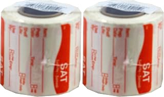 DayMark Safety Systems IT1122136 SAT DissolveMark Day of The Week Dissolvable Label, 2" x 2" (Roll of 250) (Pack of 2)