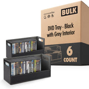 Stock Your Home Black 6 Pack / 3 / 3 Count DVD Racks