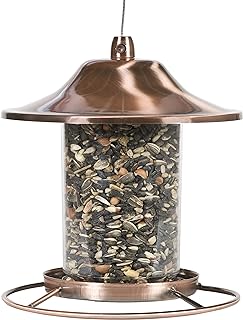 Perky-Pet 517282 Copper Panorama Bird Feeder 312C, 1 Tier