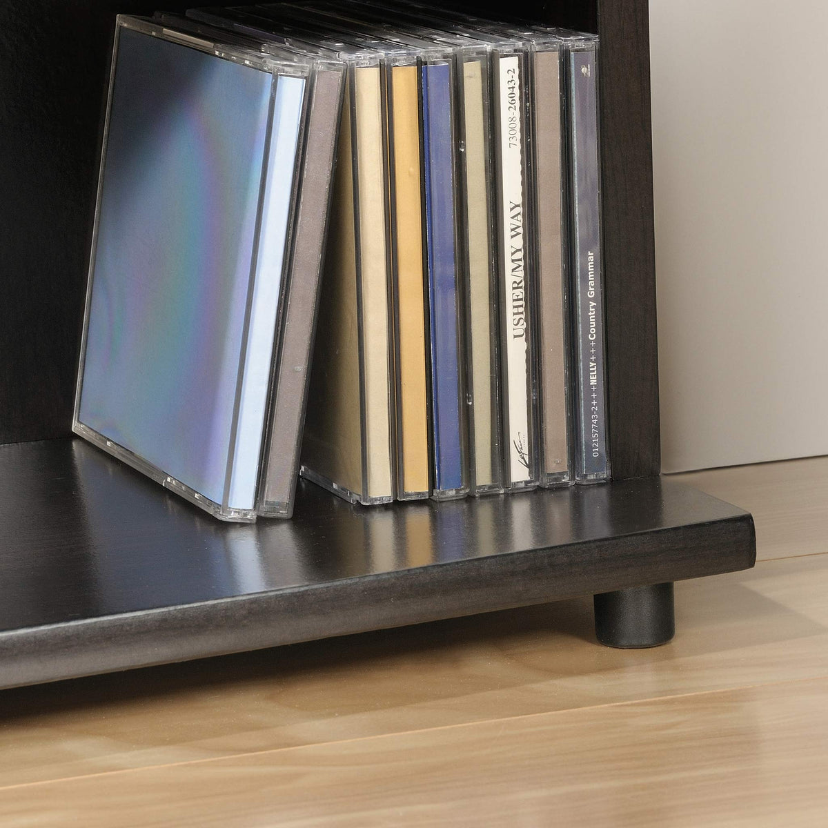Multimedia 7 tier Storage Tower by Sauder – L:32.44" x W:9.41" x H:45.35, Engineered Wood, Cinnamon Cherry, Model 409110