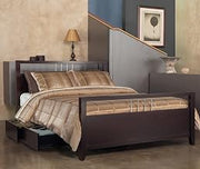 Modus Furniture Solid Wood 2-Side Storage Bed, Queen, Nevis - Espresso