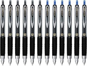Uni-Ball Signo 207 Retractable Gel Pens, Micro Point, 0.5mm, Black & Blue Ink, 12 Pack (6 Black, 6 Blue), Fraud-Resistant uni Super Ink, Quick-Dry, Refillable