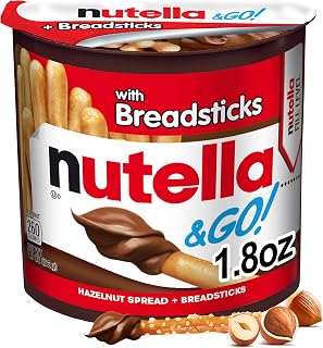 Nutella & Go! Hazelnut Spread with Breadsticks, On-the-Go Snack Cups, Snack Packs, 1.8 oz