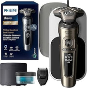 PHILIPS S9000 Prestige Electric Shaver w/Qi Wireless Charging & Quick Clean Pod for Dry/Wet Use, SenseIQ Tech, Efficient, Fast Charge, One-Touch Open, Premium Case