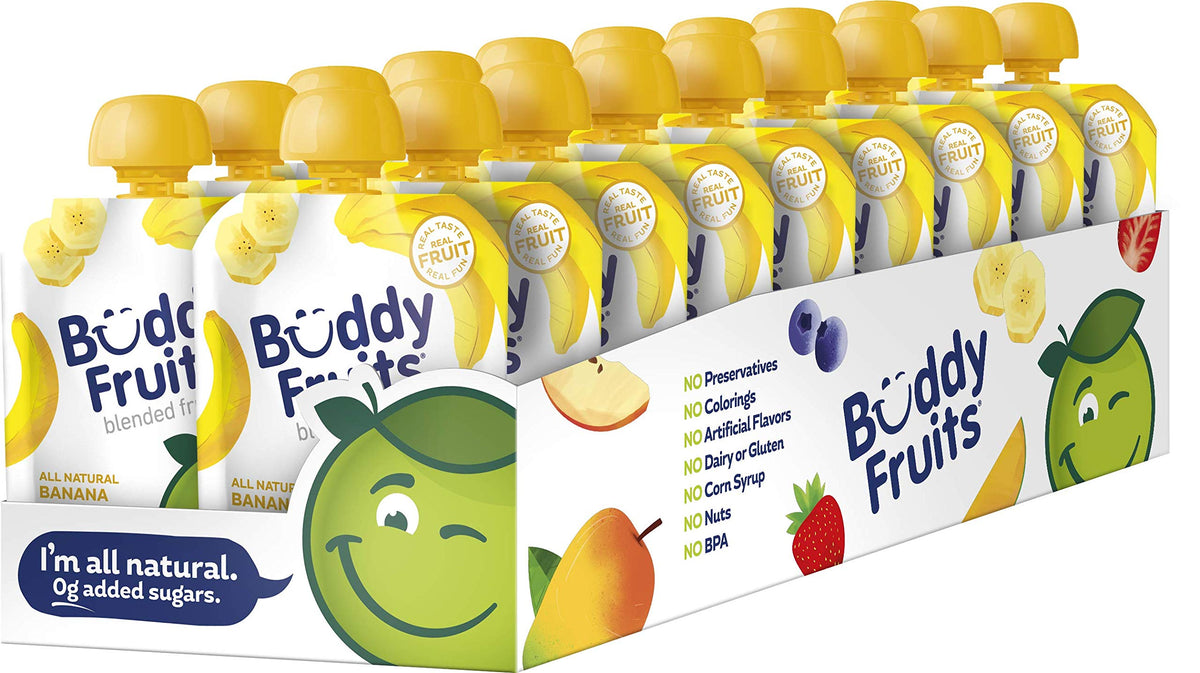 Buddy Fruits Banana & Apple / 3.2 Ounce (Pack of 18) / 1 Applesauce