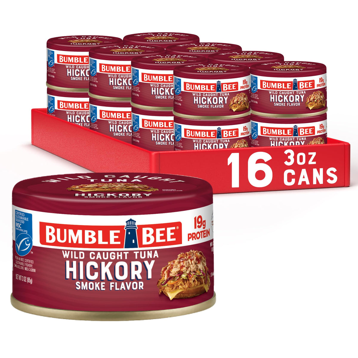 Bumble Bee Hickory Smoke / 3 Ounce (Pack of 16) / 16 Tuna Fish
