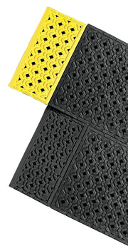 Notrax Black/Yellow / 2'W x 6'L x 1/2" Thick / 1 Lab Matting