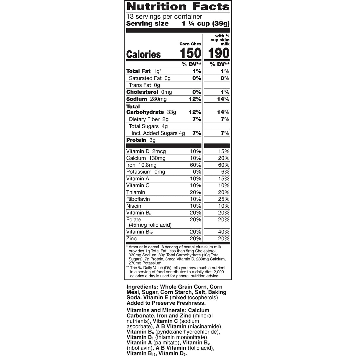 CornBreakfast Cereal by Chex – 18 Ounce (Pack of 8), Pack of 8, Model S-PL-8964