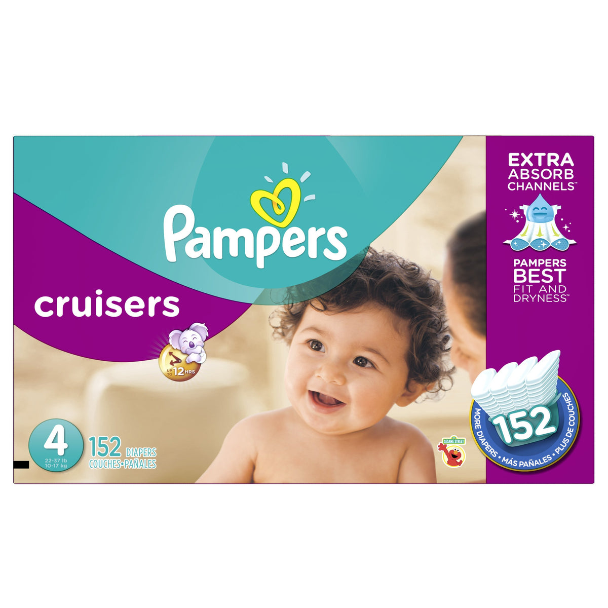 Cruisers Diapers Size 4 152 Count by Pampers – Size 4, Polypropylene, Multicolor, Model 037000862925