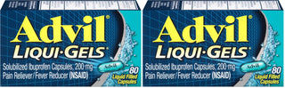 Liqui-Gels Pain Reliever and Fever Reducer by Advil – 80 Count (Pack of 2), Other, Pack of 2, Model F00573016940V