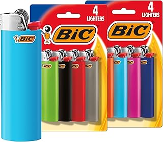 BIC Classic Maxi Pocket Lighter, Safe and Reliable, 8-Pack Assorted Colors