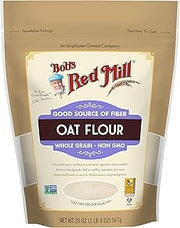Bob's Red Mill Whole Grain Oat Flour, 20oz (Pack of 1) - Whole Grain, Vegan, Kosher