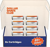 Dollar Shave Club 4 Blade Razor Refills (8 Pack) | Razors for Men