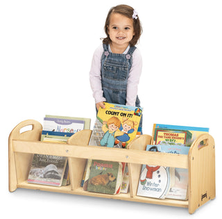 Toddler See-Thru Book Browser by Jonti-Craft – Standard, Wood, Natural Wood/Clear, Model 5376JC