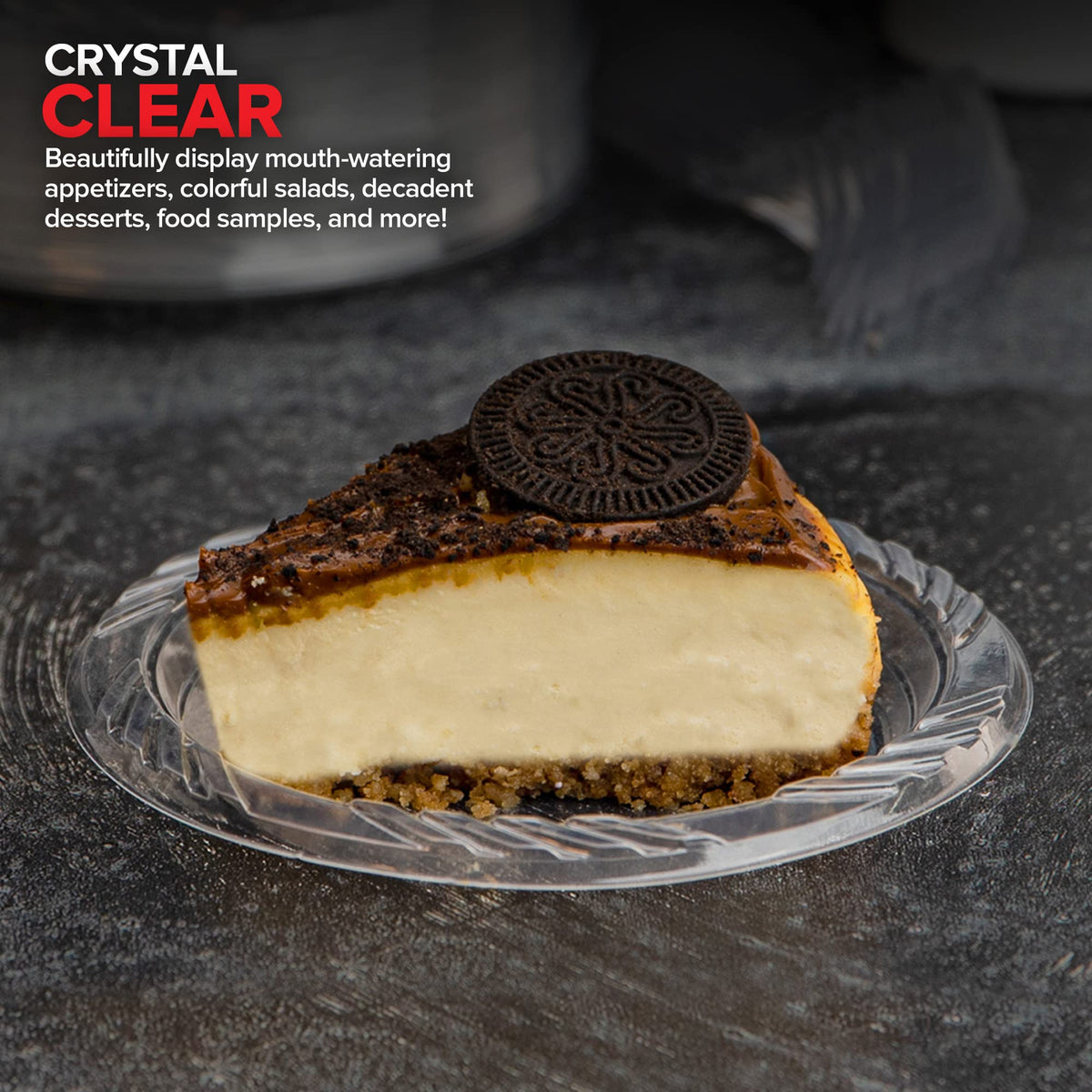 Stock Your Home 480 / 6 Inch / Clear Dessert Plates