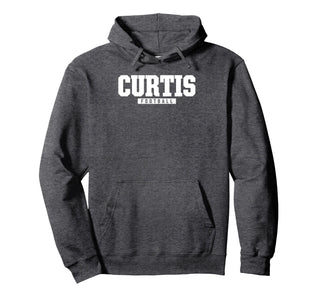 Curtis High School Football HS Pullover Hoodie by Curtis Vikings Official High School Gear – Polyester, Blue, Model M7NF2ESCFXD